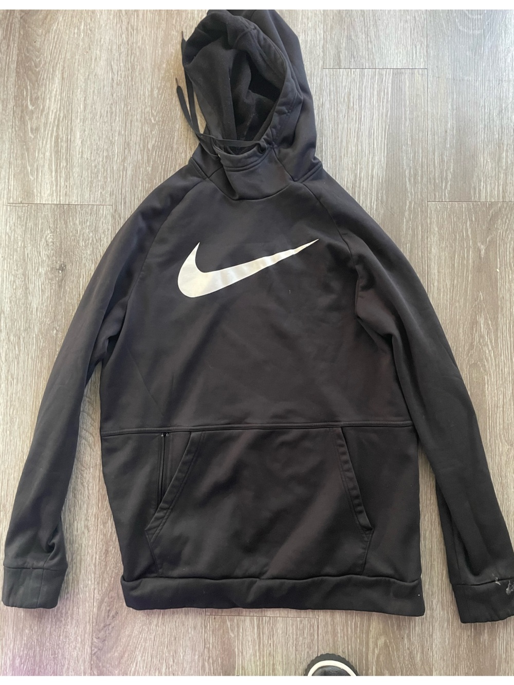Nike Black Jacket with White Swoosh
